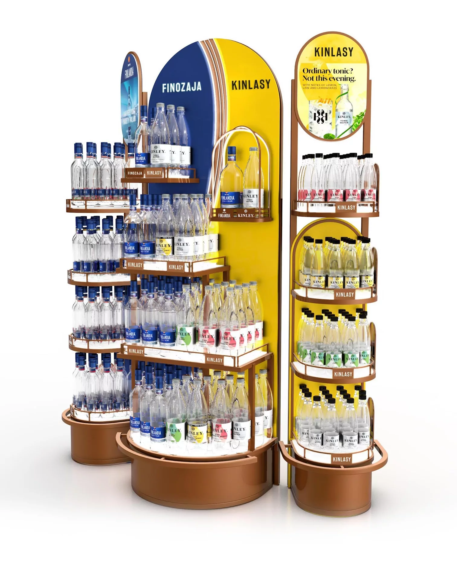 ekspozytor wolnostojacy, surowiec płyta meblowa, sklejka