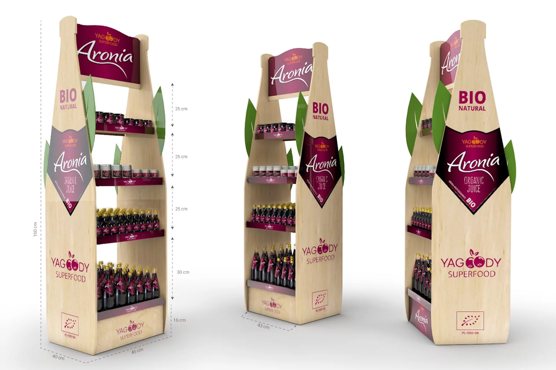 stand wolnostojący sklejka